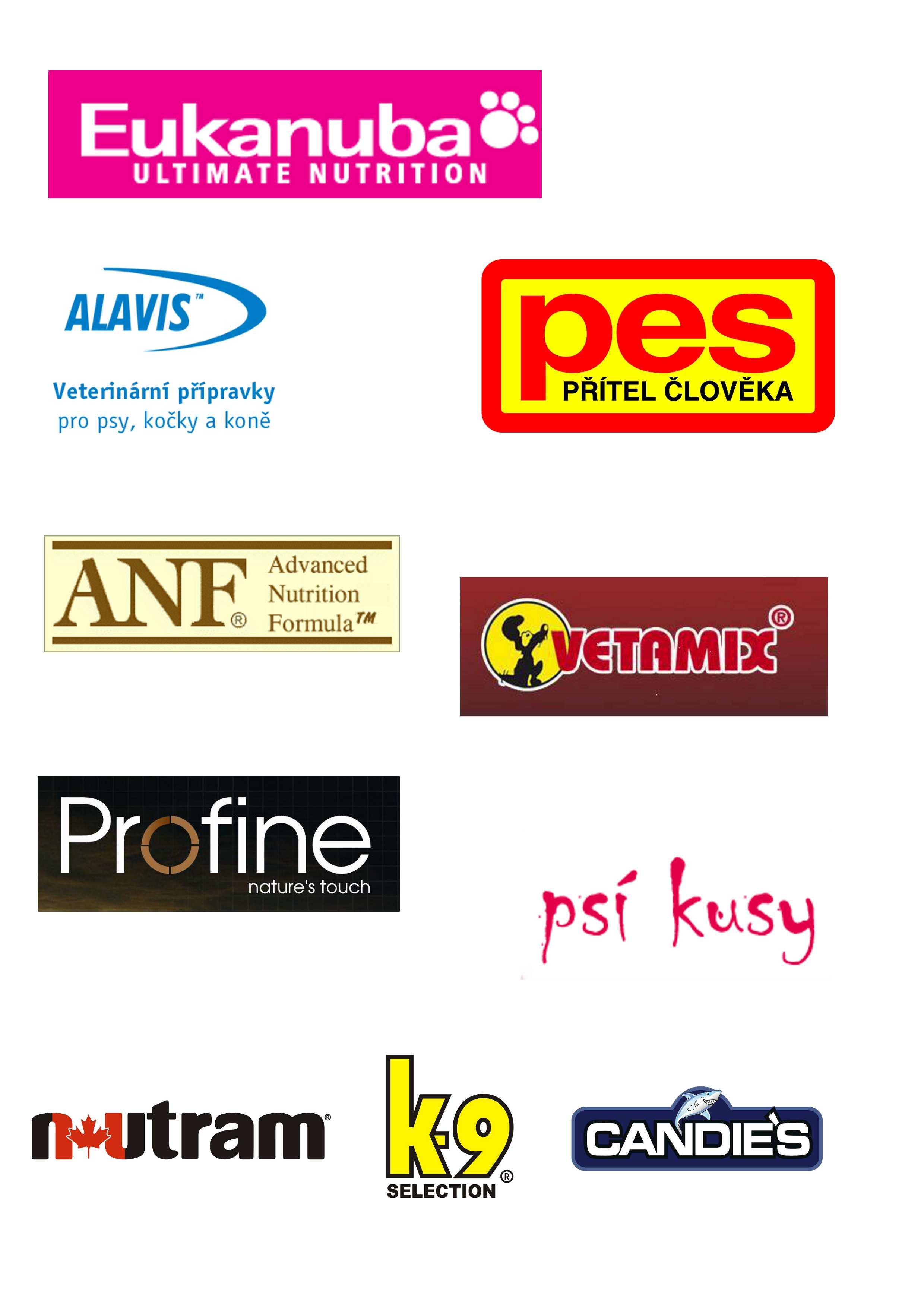 Eukanuba, Alavis, Vetamix, ANF, Profine, Ps kusy, Nutram